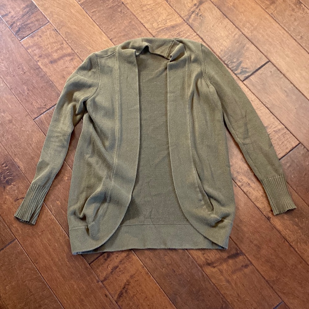JCrew Olive Cardigan